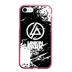 Чехол iPhone 7/8 матовый Linkin park logo краски текстура