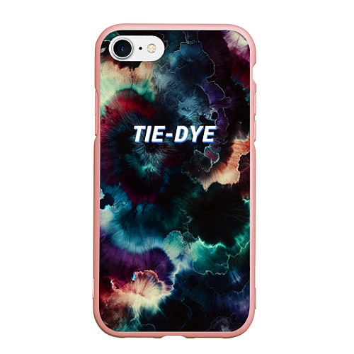 Чехол iPhone 7/8 матовый Tie - dye / 3D-Светло-розовый – фото 1