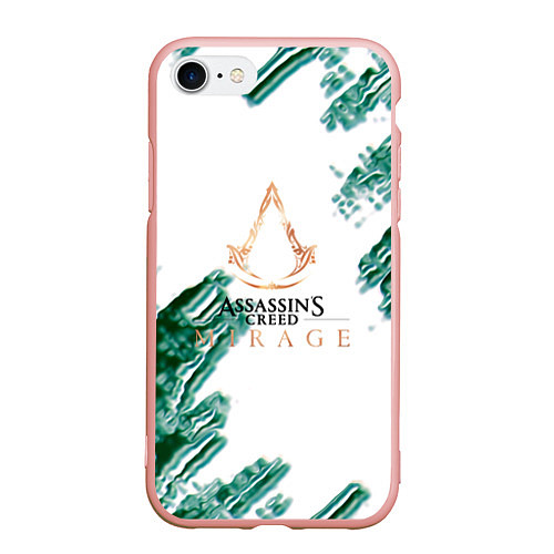 Чехол iPhone 7/8 матовый Assasins creed mirage game pattern / 3D-Светло-розовый – фото 1