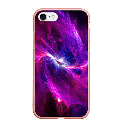 Чехол iPhone 7/8 матовый Фантастическая галактика, цвет: 3D-светло-розовый