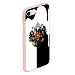 Чехол iPhone 7/8 матовый Герб РФ краски имперский, цвет: 3D-светло-розовый — фото 2