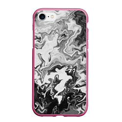 Чехол iPhone 7/8 матовый Зловещая дымка, цвет: 3D-малиновый