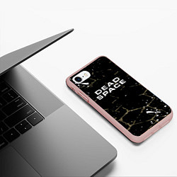 Чехол iPhone 7/8 матовый Dead space текстура, цвет: 3D-светло-розовый — фото 2