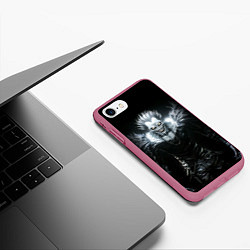 Чехол iPhone 7/8 матовый Ryuk - Тетрадь смерти, цвет: 3D-малиновый — фото 2