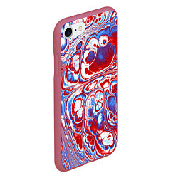 Чехол iPhone 7/8 матовый Абстрактный разноцветный паттерн, цвет: 3D-малиновый — фото 2