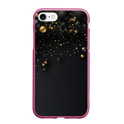 Чехол iPhone 7/8 матовый Золотая пыль, цвет: 3D-малиновый