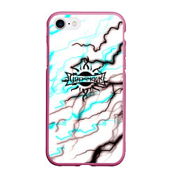 Чехол iPhone 7/8 матовый Godsmack storm текстура, цвет: 3D-малиновый