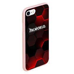 Чехол iPhone 7/8 матовый Palworld красные плиты, цвет: 3D-светло-розовый — фото 2
