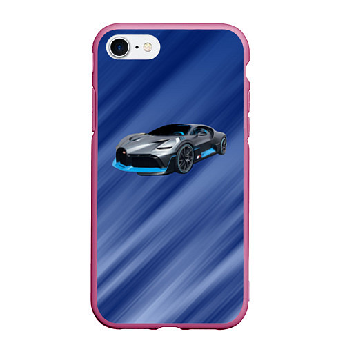 Чехол iPhone 7/8 матовый Bugatti Divo / 3D-Малиновый – фото 1