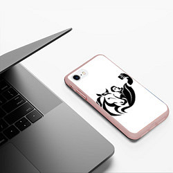 Чехол iPhone 7/8 матовый Селфихорс, цвет: 3D-светло-розовый — фото 2