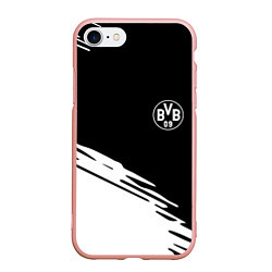 Чехол iPhone 7/8 матовый Borussia текстура краски, цвет: 3D-светло-розовый