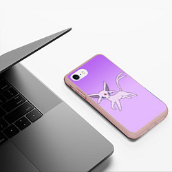 Чехол iPhone 7/8 матовый Espeon Pokemon - розовая кошка покемон, цвет: 3D-светло-розовый — фото 2