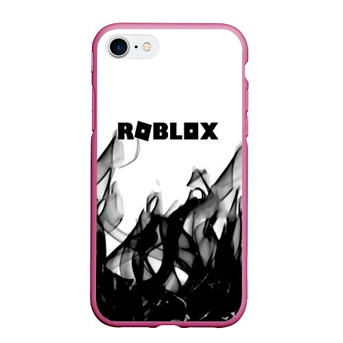 Чехол iPhone 7/8 матовый Roblox flame текстура / 3D-Малиновый – фото 1