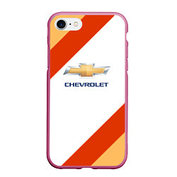 Чехол iPhone 7/8 матовый Chevrolet line, цвет: 3D-малиновый