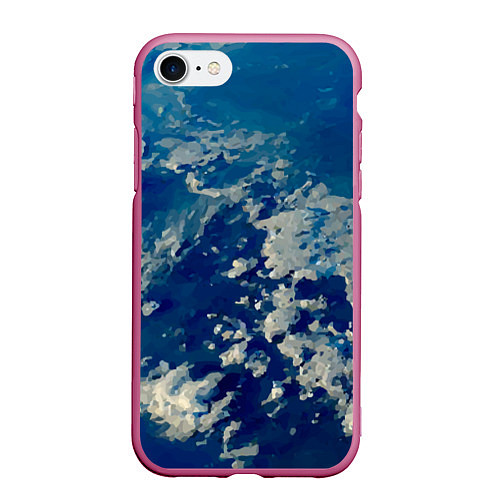 Чехол iPhone 7/8 матовый Небо Земли - star dust / 3D-Малиновый – фото 1