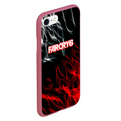 Чехол iPhone 7/8 матовый Farcry flame, цвет: 3D-малиновый — фото 2