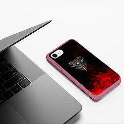 Чехол iPhone 7/8 матовый Baldurs Gate краски текстура, цвет: 3D-малиновый — фото 2