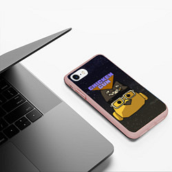 Чехол iPhone 7/8 матовый Chicken gun space, цвет: 3D-светло-розовый — фото 2