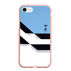 Чехол iPhone 7/8 матовый Tottenham sport geometry, цвет: 3D-светло-розовый