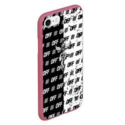 Чехол iPhone 7/8 матовый Fullmetal Alchemis pattern off, цвет: 3D-малиновый — фото 2