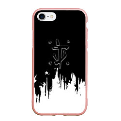Чехол iPhone 7/8 матовый Doom logo краски