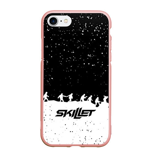 Чехол iPhone 7/8 матовый Skillet rock music band / 3D-Светло-розовый – фото 1