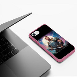 Чехол iPhone 7/8 матовый William Glen Harold Billy Herrington Guchi-muchi, цвет: 3D-малиновый — фото 2