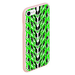 Чехол iPhone 7/8 матовый Зелёная техно броня, цвет: 3D-светло-розовый — фото 2