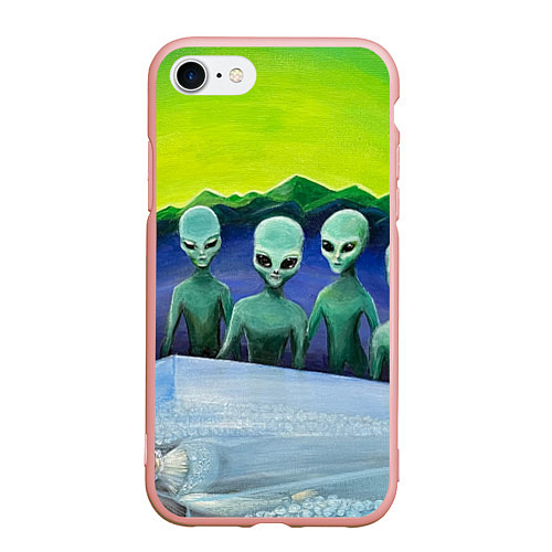 Чехол iPhone 7/8 матовый Спящая красавица 3000 и Инопланетяне / 3D-Светло-розовый – фото 1