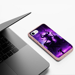 Чехол iPhone 7/8 матовый Бог удовольствий Слаанеш нейросеть, цвет: 3D-светло-розовый — фото 2
