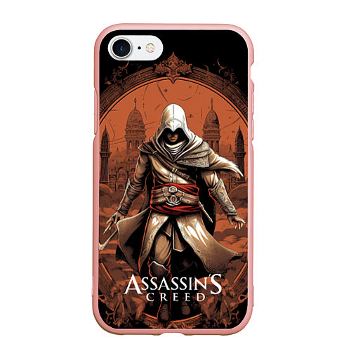 Чехол iPhone 7/8 матовый Assassins creed город в песках / 3D-Светло-розовый – фото 1