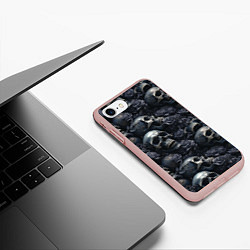 Чехол iPhone 7/8 матовый Пепельное поле, цвет: 3D-светло-розовый — фото 2