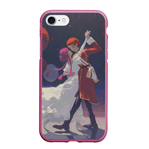 Чехол iPhone 7/8 матовый Sousou no Frieren Fern Stark Love dance / 3D-Малиновый – фото 1