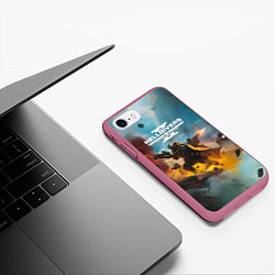 Чехол iPhone 7/8 матовый Helldivers 2 art for the game, цвет: 3D-малиновый — фото 2