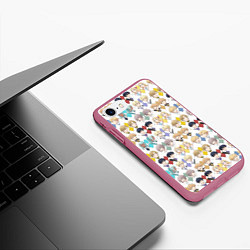 Чехол iPhone 7/8 матовый Королева со скальпелем, цвет: 3D-малиновый — фото 2