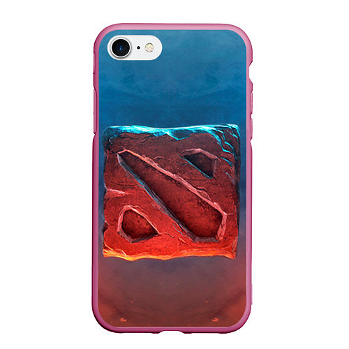 Чехол iPhone 7/8 матовый Dota 2: Symbol / 3D-Малиновый – фото 1