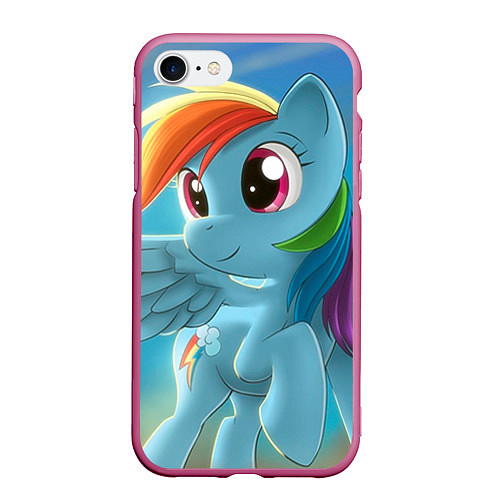 Чехол iPhone 7/8 матовый My littlle pony / 3D-Малиновый – фото 1