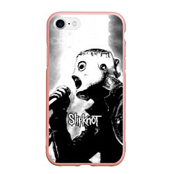 Чехол iPhone 7/8 матовый Slipknot, цвет: 3D-светло-розовый