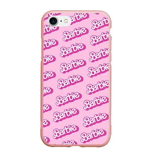 Чехол iPhone 7/8 матовый Barbie Pattern / 3D-Светло-розовый – фото 1
