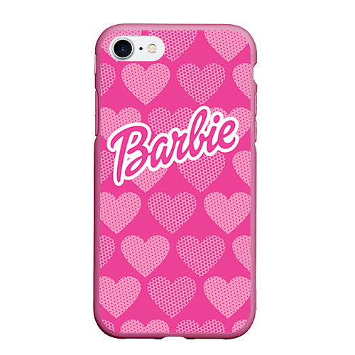 Чехол iPhone 7/8 матовый Barbie / 3D-Малиновый – фото 1