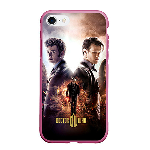 Чехол iPhone 7/8 матовый Doctor Who: Heritage / 3D-Малиновый – фото 1