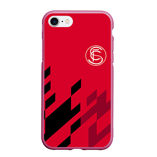 Чехол iPhone 7/8 матовый Sevilla FC / 3D-Малиновый – фото 1