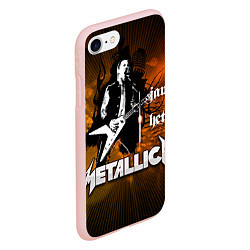 Чехол iPhone 7/8 матовый Metallica: James Hetfield, цвет: 3D-светло-розовый — фото 2