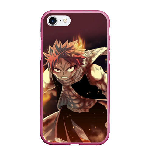 Чехол iPhone 7/8 матовый Fairy tail / 3D-Малиновый – фото 1