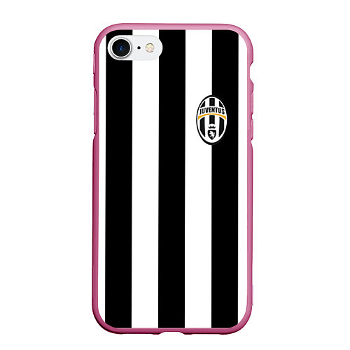 Чехол iPhone 7/8 матовый Juventus: Pirlo / 3D-Малиновый – фото 1