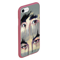 Чехол iPhone 7/8 матовый EXO Eyes, цвет: 3D-малиновый — фото 2