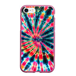 Чехол iPhone 7/8 матовый Tie dye, цвет: 3D-малиновый