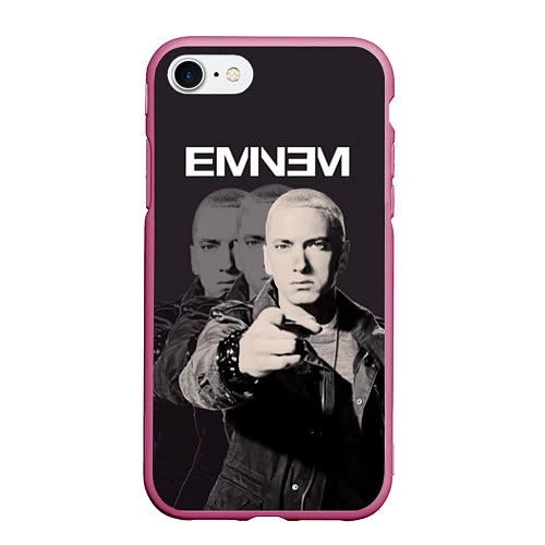 Чехол iPhone 7/8 матовый Eminem: You / 3D-Малиновый – фото 1