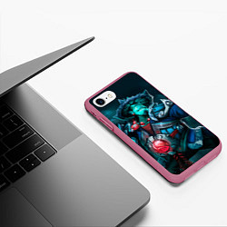 Чехол iPhone 7/8 матовый Storm Spirit, цвет: 3D-малиновый — фото 2