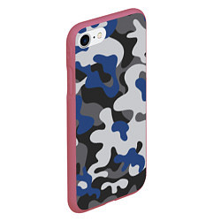 Чехол iPhone 7/8 матовый Зимний камуфляж, цвет: 3D-малиновый — фото 2